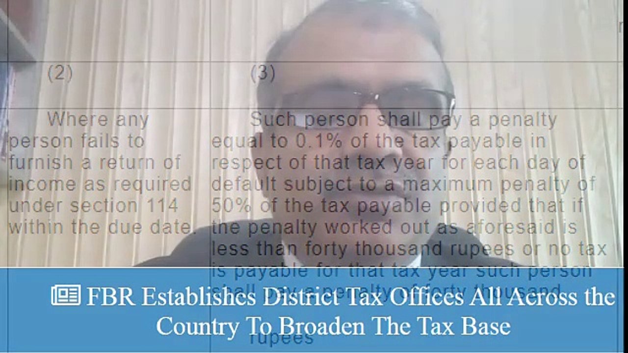 FBR issuing notices to non-filers I failure results disconnection of utility connection