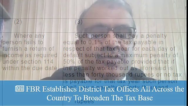 FBR issuing notices to non-filers I failure results disconnection of utility connection