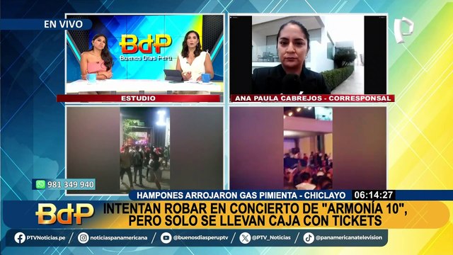 Chiclayo: delincuentes que ingresaron a robar dinero de concierto terminaron llevándose tickets
