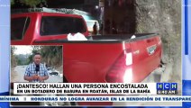 ¡Terrible! Encostalado encuentran cadáver de una persona en el sector Franco Flat, Roatán