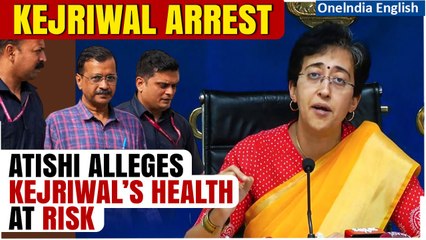 Download Video: Arvind Kejriwal Arrest: Atishi claims CM lost 4.5 Kg since arrest, Tihar Jail counters | Oneindia