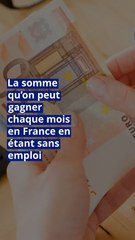 La somme qu’on peut gagner chaque mois en France en étant sans emploi