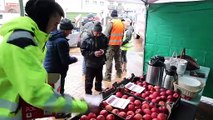 Protest rolników na rynku w Chojnicach