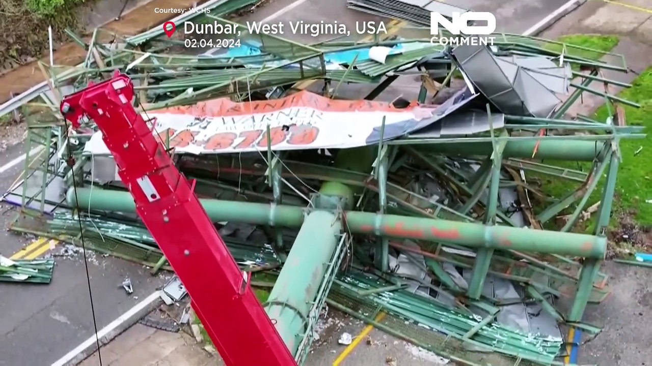 Zerquetschte Autos und entwurzelte Bäume: Ein Sturm fegt durch Ohio