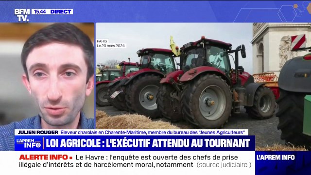 Loi agricole: Ce texte ne répond pas du tout à la question de la rémunération réagit Julien Rouger, éleveur et membre des Jeunes Agriculteurs