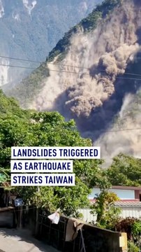 Landslides triggered as earthquake strikes Taiwan