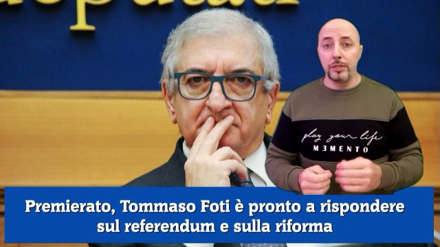 Premierato, Tommaso Foti è pronto a rispondere sul referendum e sulla riforma