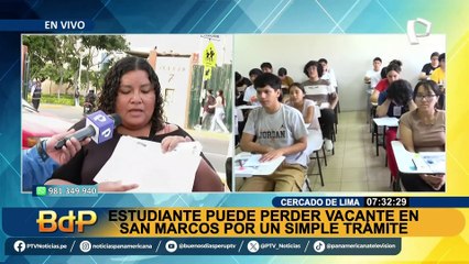 UNMSM: postulante podría quedarse sin vacante por no haber tramitado notas de 1 y 2 de secundaria