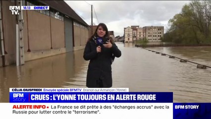 À Brienon-sur-Armançon (Yonne), le pic de crue devrait être atteint dans la soirée