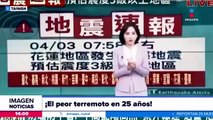 Terremoto de 7.2 sacude a Taiwán