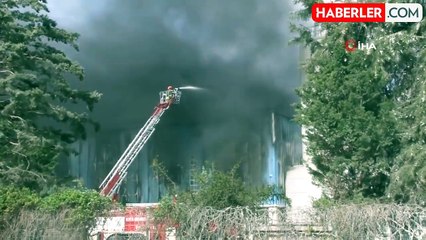 Yatılım malzemesi üreten fabrikada yangın: 1 kişi dumandan etkilendi