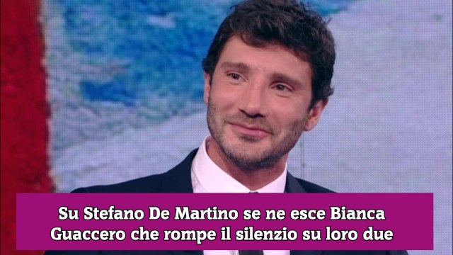 Su Stefano De Martino se ne esce Bianca Guaccero che rompe il silenzio su loro due