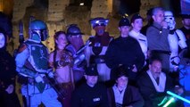 Il caccia imperiale Tie Advanced X1 ai piedi del Colosseo