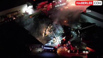 Başkentteki yangın 10. saatinde böyle görüntülendi