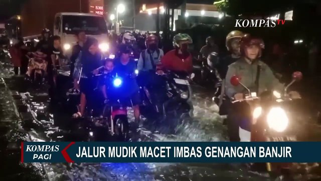 Banjir Rendam Jalur Pantura Kabupaten Bekasi, Arus Lalu Lintas Mudik Macet