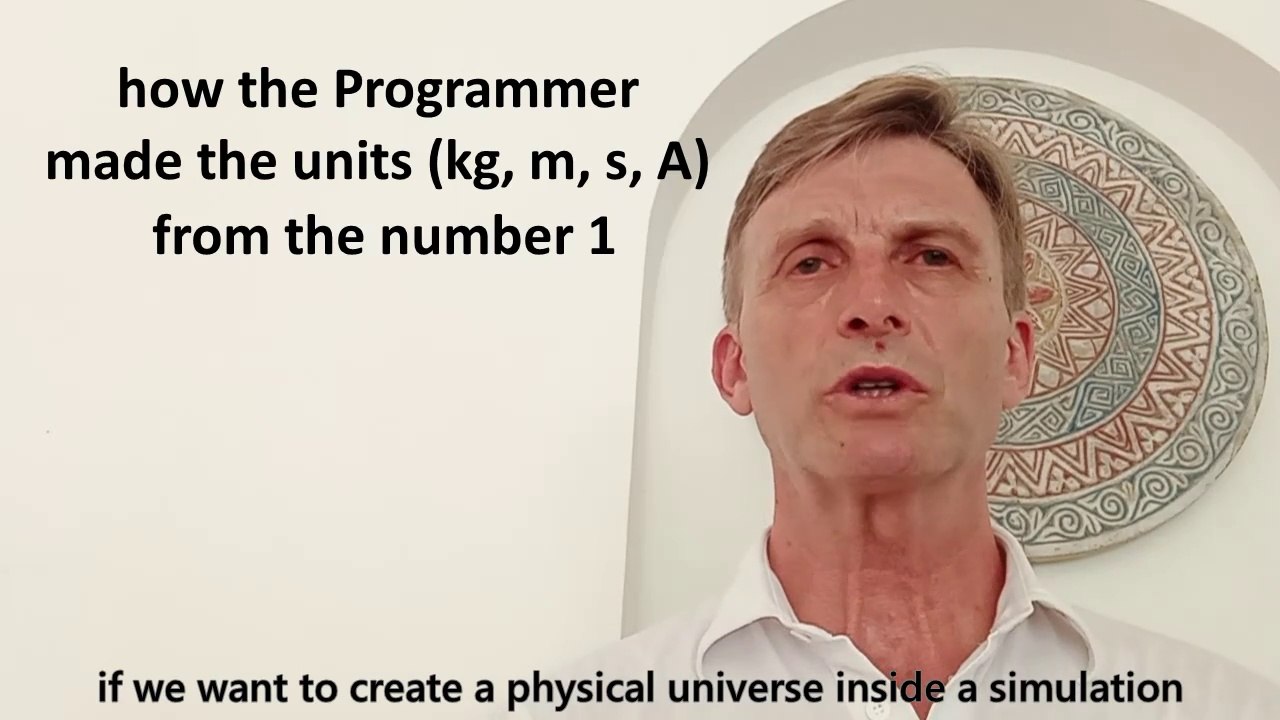 Programming a simulation universe; from units = 1 (dimensionless) to 4 units = kg, m, s, A (the physical units of mass, space and time).
