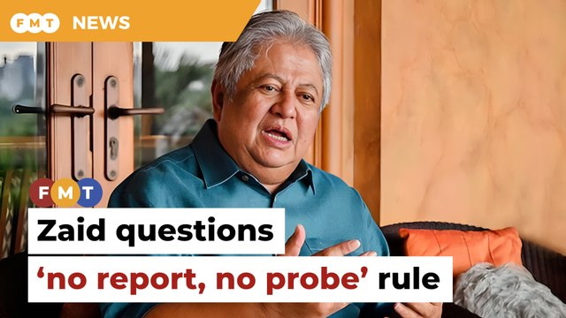 Zaid questions ‘no report, no probe’ rule