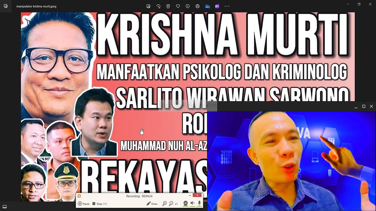 KRISHNA MURTI MANFAATKAN PSIKOLOG DAN KRIMINOLOG UNTUK LANCARKAN REKAYASA BRUTAL