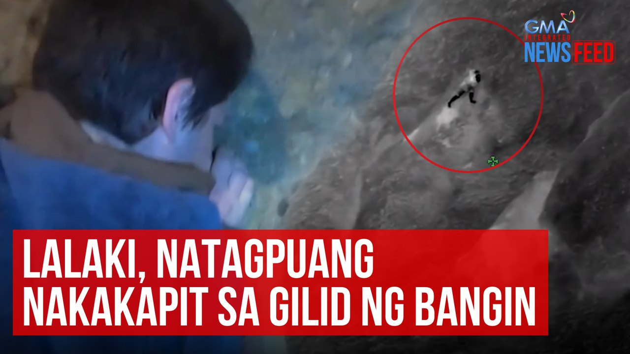 Lalaki, natagpuang nakakapit sa gilid ng bangin | GMA Integrated Newsfeed