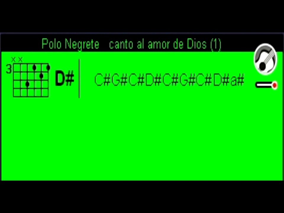 Canto al amor de Dios - Polo Negrete Acordes guitarra