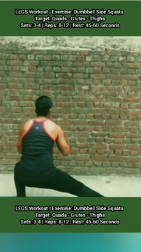 ❌ DUMBBELL SIDE SQUATS ✔️ What's the best exercise for LEGS? #heermlgangaputra #naturalbodybuilding