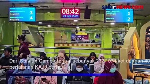 H-6 Lebaran, Belasan Ribu Pemudik Padati Stasiun Gambir, Jakarta Pusat