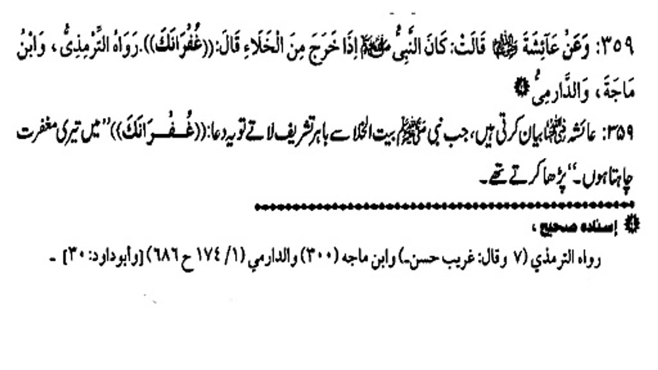 BATHROOM SE BAHAR JANE KE BAAD KYA DUA PADHNA CHAHIYE? (359)