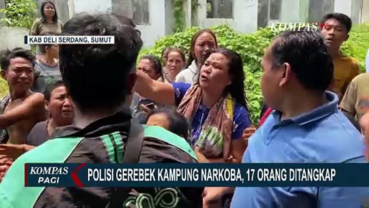 Detik-Detik Polisi Gerebek Kampung Narkoba di Deli Serdang, 17 Orang Ditangkap