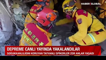 Son 25 yılın en büyük depremine canlı yayında böyle yakalandılar!