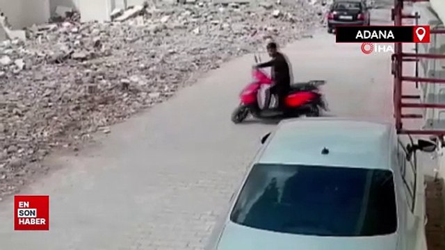 Adana’da sevgilisine para götürmek için motosiklet çalan hırsız
