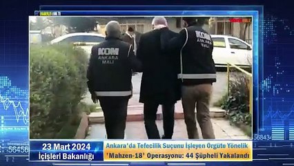 Ankara'da Tefecilik Suçunu İşleyen Örgüte Yönelik 'Mahzen-18' Operasyonu: 44 Şüpheli Yakalandı
