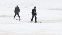 Erciyes’te baharda kayak heyecanı yaşanıyor