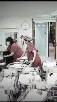 Vean el vídeo viral de unas enfermeras protegiendo a bebés recién nacidos en Taiwán