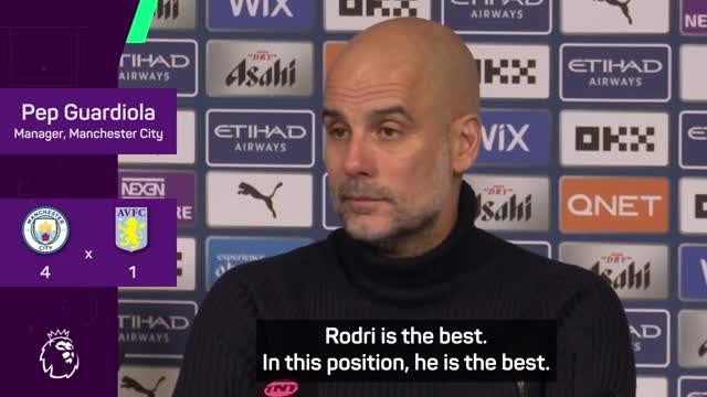 'Rodri is the best!' - Guardiola lauds 'incredible' midfielder