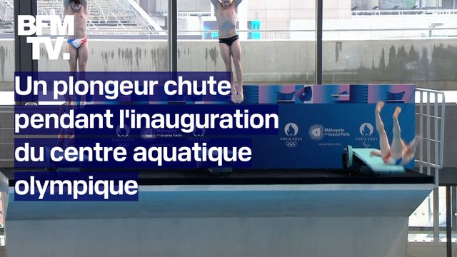 Un plongeur chute en pleine inauguration du centre aquatique olympique de Saint-Denis