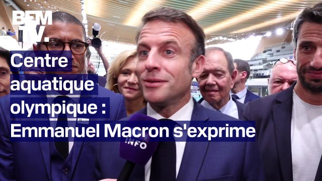 Un travail remarquable : Emmanuel Macron inaugure le centre aquatique olympique de Saint-Denis