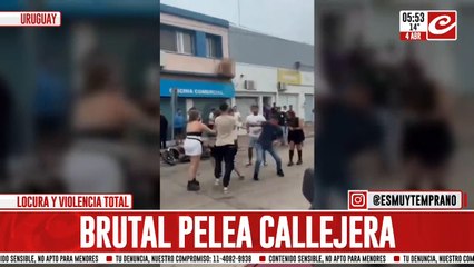 Brutal pelea de jóvenes en una tranquila localidad uruguaya