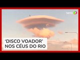 Nuvem parecida com museu de Niterói chama atenção nos céus do Rio de Janeiro