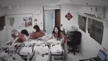 Taiwan: Moment nurses rush to protect newborn babies during earthquake