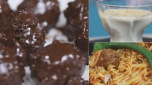 Pâte au boulette de viande , Boulettes snikers, crème de sorgho - Koujinetna haka romdhan 2 EP 25