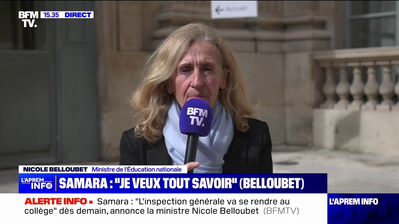 Nicole Belloubet sur l'agression de la collégie...