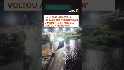 Açude no Rio Grande do Norte volta a ‘sangrar’ e população comemora com fogos #shorts