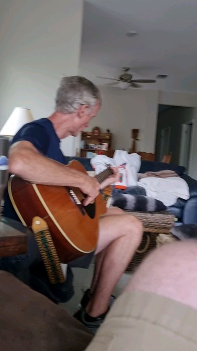 Dad Playing Acoustic Guitar