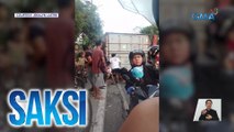 Bisikleta at motorsiklo, nadaganan ng tumagilid na truck sa Baseco, Maynila | Saksi