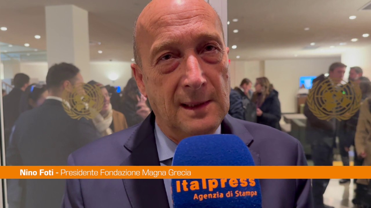 Foti "Celebriamo all'Onu i 40 anni della Fondaz...