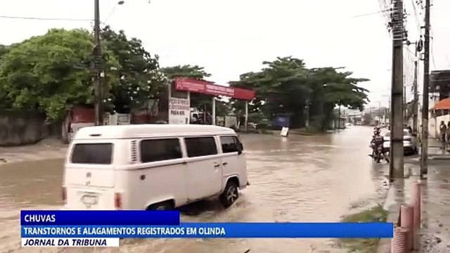 Transtornos e alagamentos registrados em Olinda