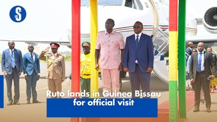 Ruto lands in Guinea Bissau for official visit