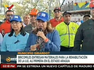 Aragua | Bricomiles entregan materiales para la rehabilitación de la U.E.  Alí Primera