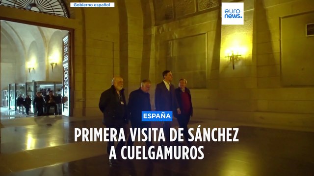 Sánchez visita Cuelgamuros para revisar las labores de exhumación de víctimas del franquismo