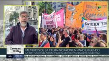 En Argentina los docentes realizan paro nacional contra Javier Milei